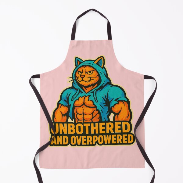 Item preview, Unbothered And Overpowered Gym Cat designed and sold by Pixostick.