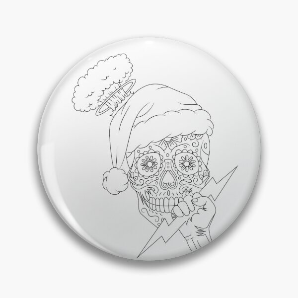 Artikelvorschau, Weihnachtsmann-Zuckerschädel-Blitzkunst entworfen und verkauft von Color for Balance .