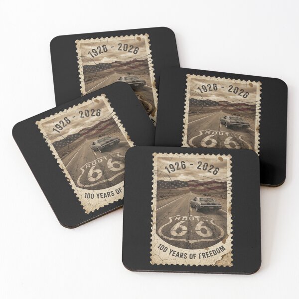 Artikelvorschau, Route 66 Centennial – 100 Jahre Freiheit: 1926–2026 – Briefmarke für Oldtimer-Muscle-Cars entworfen und verkauft von G350.