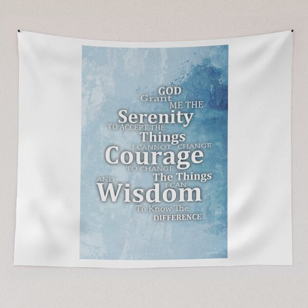 Item preview, Serenity Prayer On Blue Healing Art designed and sold by Sharon Cummings Art.