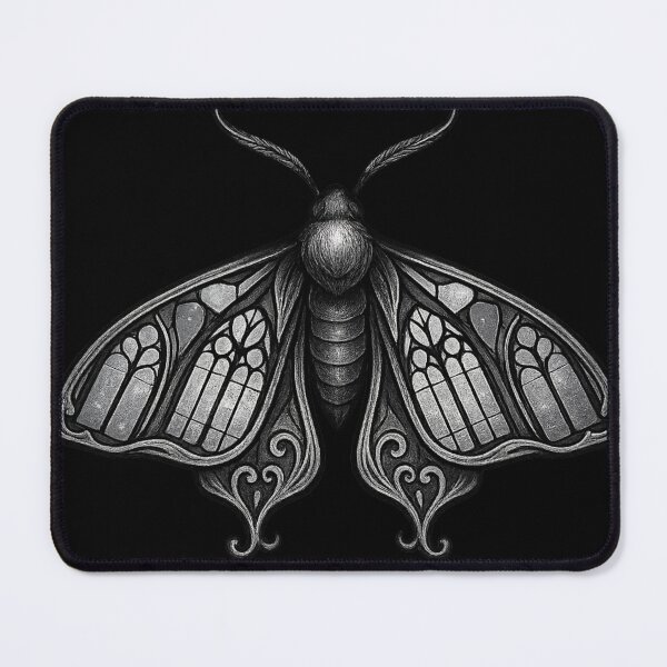 Item preview, Gothic Cathedral Moth – Dark Aesthetic Insect Illustration designed and sold by Mouraludia.