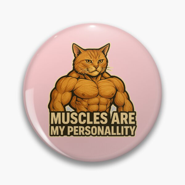 Item preview, Muscular Cat Gym Humor Art designed and sold by Pixostick.