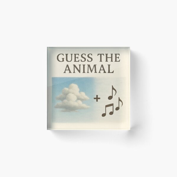 Item preview, Guess the Animal – Clouds + Music Visual Wordplay  designed and sold by GeoWild Designs.