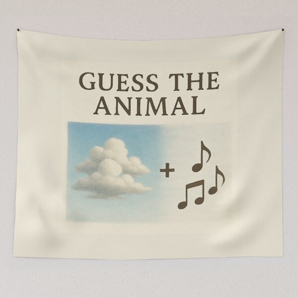 Item preview, Guess the Animal – Clouds + Music Visual Wordplay  designed and sold by GeoWild Designs.