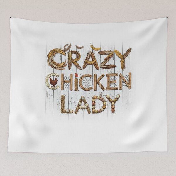 Item preview, Crazy chicken lady designed and sold by FitEnvy.