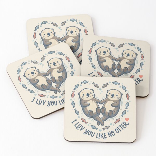 Item preview, I Luv You Like No Otter - Animal Pun designed and sold by shmupod.