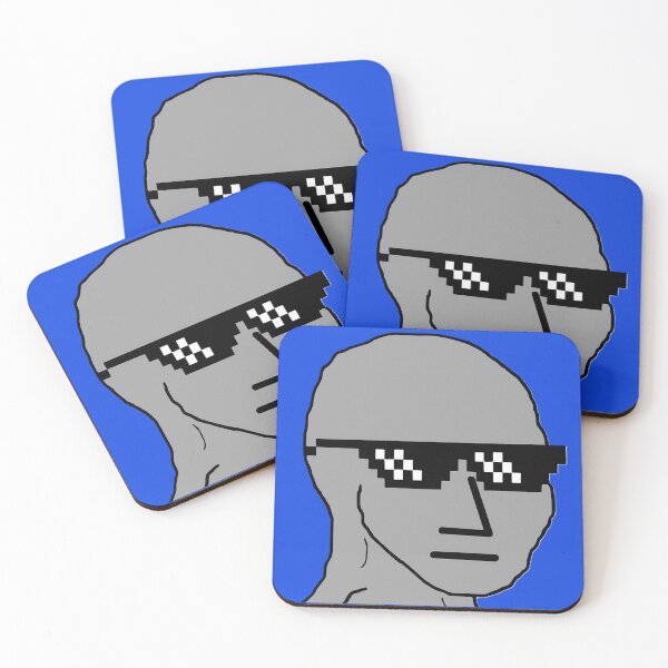Item preview, NPC Wojak Meme Thug Life Sunglasses designed and sold by The Art by Rossouw.