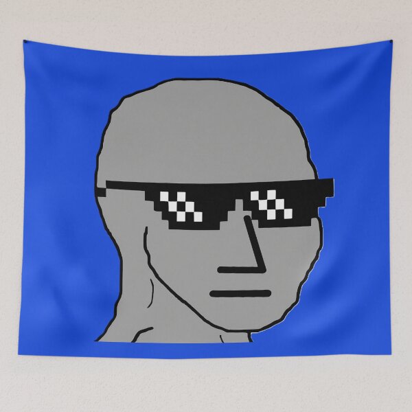 Item preview, NPC Wojak Meme Thug Life Sunglasses designed and sold by The Art by Rossouw.