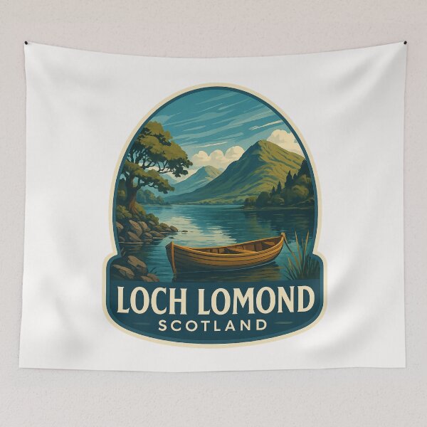 Item preview, Wooden Rowboat on Loch Lomond with Views of Ben Lomond, Argyll and Bute, Scotland designed and sold by Places On Earth.