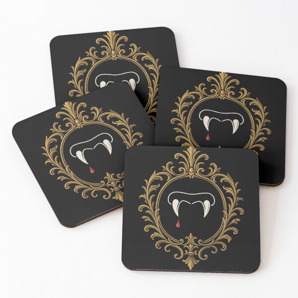 Item preview, Gothic Vampire Fangs Emblem – Dark Aesthetic Blooddrop Design designed and sold by Mouraludia.