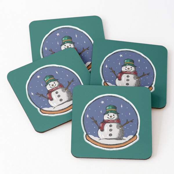 Item preview, Sweet Snowman Glass Ball – Cute Winter Illustration for Kids designed and sold by Half Mess.