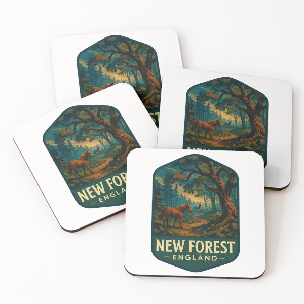 Item preview,  New Forest Ponies and Deer at Sunset, Hampshire, England designed and sold by Places On Earth.