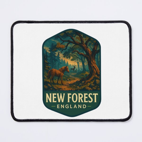 Item preview, New Forest Ponies and Deer at Sunset, Hampshire, England designed and sold by Places On Earth.