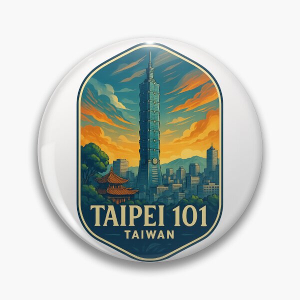Artikelvorschau, Sonnenuntergang hinter Taipei 101 und der Skyline des Daan-Distrikts, Taipeh, Taiwan entworfen und verkauft von Places On Earth.