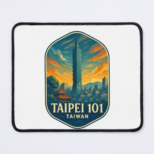 Item preview,  Sunset Behind Taipei 101 and Daan District Skyline, Taipei, Taiwan designed and sold by Places On Earth.