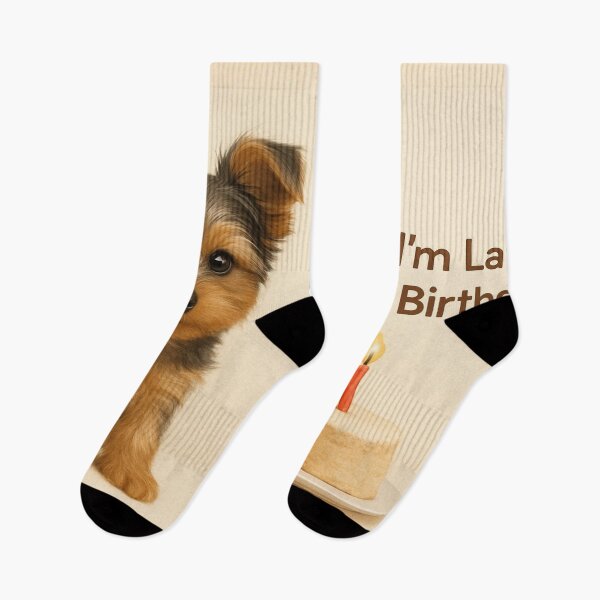 Item preview, Belated Birthday Yorkshire Terrier Puppy Card designed and sold by GivingJoy.