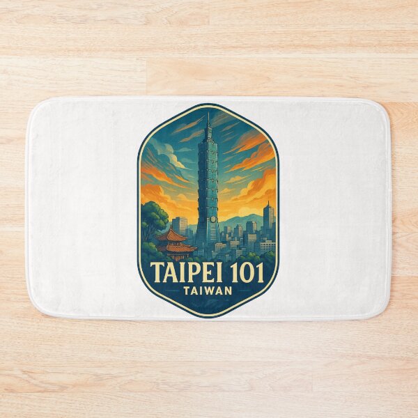 Item preview,  Sunset Behind Taipei 101 and Daan District Skyline, Taipei, Taiwan designed and sold by Places On Earth.