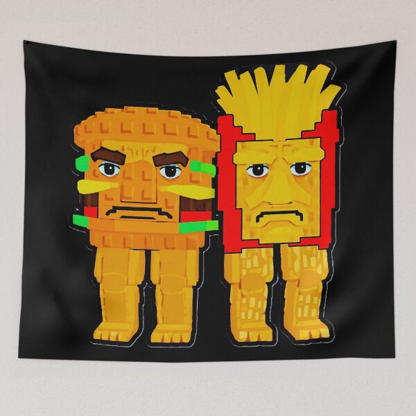 Item preview, Bruh Steal a Brainrot Burgero and Fryuro Roblox Characters designed and sold by The Art by Rossouw.
