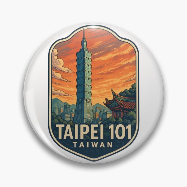 Item preview,  Taipei 101 and Xinyi District Skyline with Sunset Clouds, Taiwan designed and sold by Places On Earth.