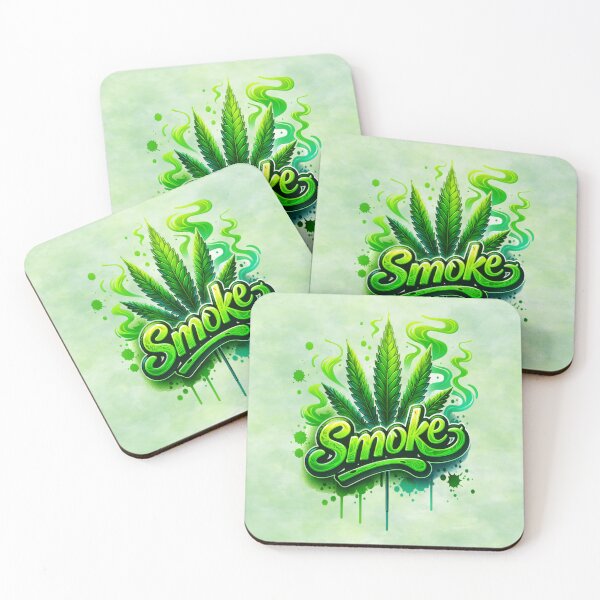 Item preview, SMOKE – Cannabis Leaf in a Haze of Calm designed and sold by MysticOzzy.