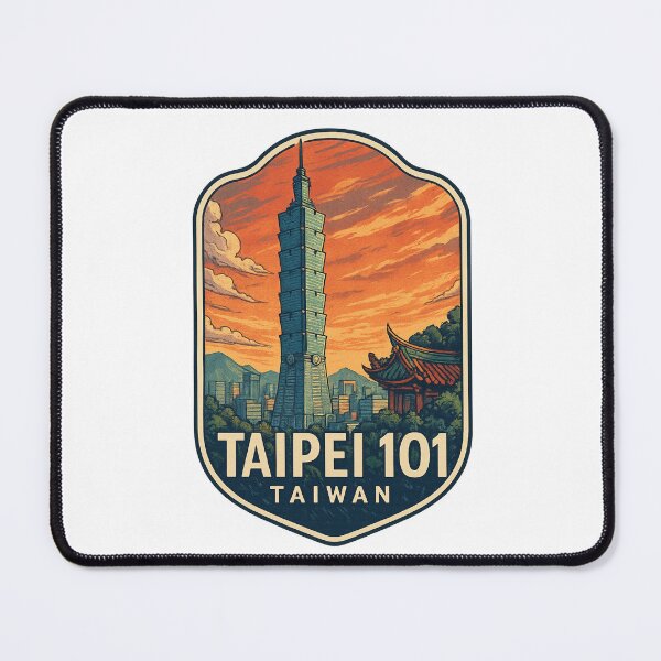 Item preview,  Taipei 101 and Xinyi District Skyline with Sunset Clouds, Taiwan designed and sold by Places On Earth.