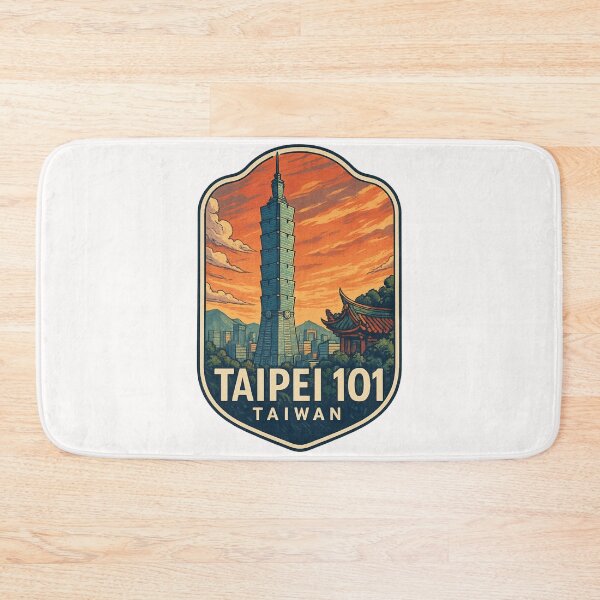 Item preview,  Taipei 101 and Xinyi District Skyline with Sunset Clouds, Taiwan designed and sold by Places On Earth.