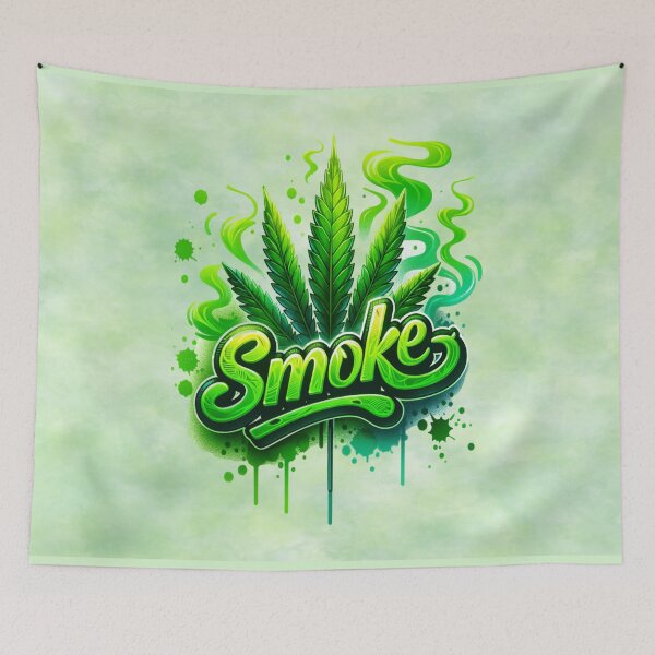 Item preview, SMOKE – Cannabis Leaf in a Haze of Calm designed and sold by MysticOzzy.
