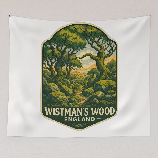 Item preview,  Mossy Boulders and Twisted Oaks in Wistman’s Wood, Dartmoor, England designed and sold by Places On Earth.