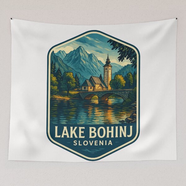 Item preview,  Evening Reflections on Lake Bohinj, Julian Alps, Triglav National Park, Slovenia designed and sold by Places On Earth.