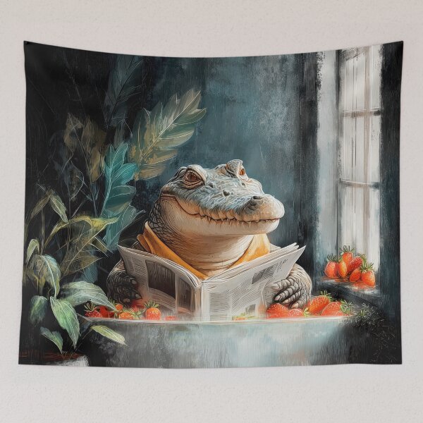 Item preview, Crocodile in bathtube designed and sold by JBJart.