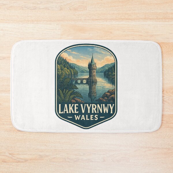 Item preview,  Gothic Water Tower at Lake Vyrnwy in Powys, Mid Wales designed and sold by Places On Earth.