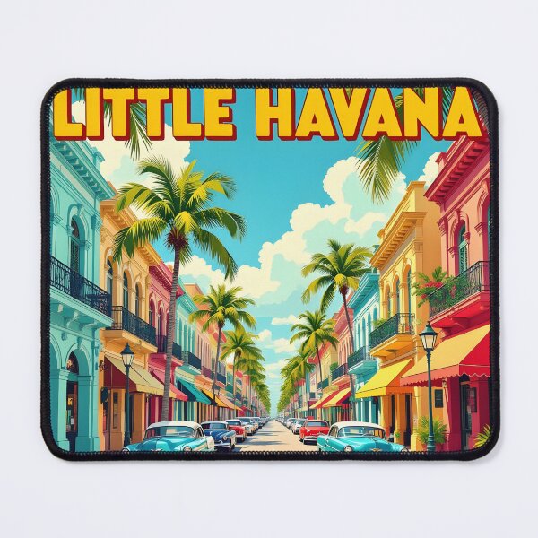Item preview, Little Havana, Miami, USA: Vintage-Style Painterly Travel Poster designed and sold by LSVart.