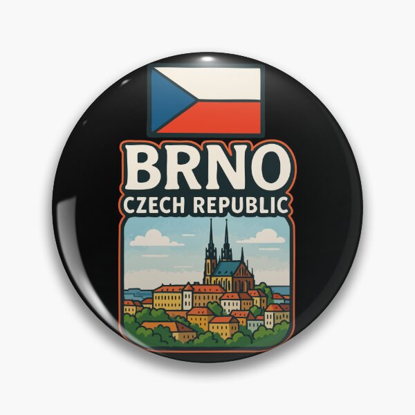 Item preview, Brno Czech Republic Flag Travel designed and sold by TomFrontierArt.