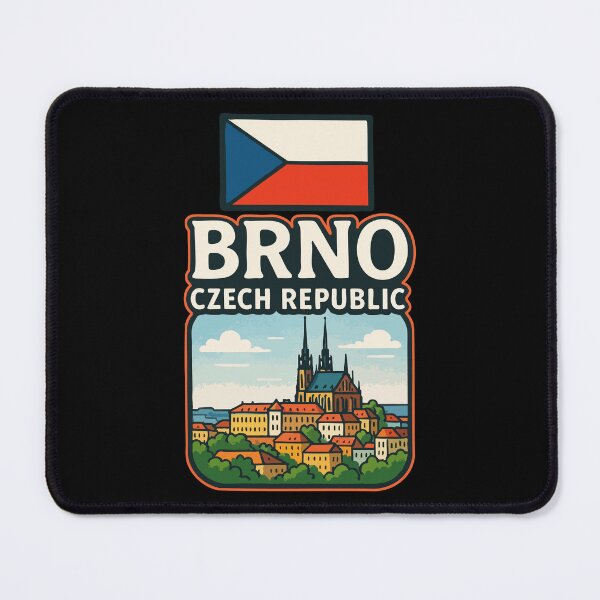 Item preview, Brno Czech Republic Flag Travel designed and sold by TomFrontierArt.