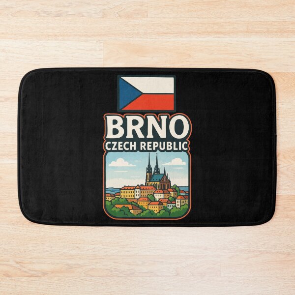 Item preview, Brno Czech Republic Flag Travel designed and sold by TomFrontierArt.