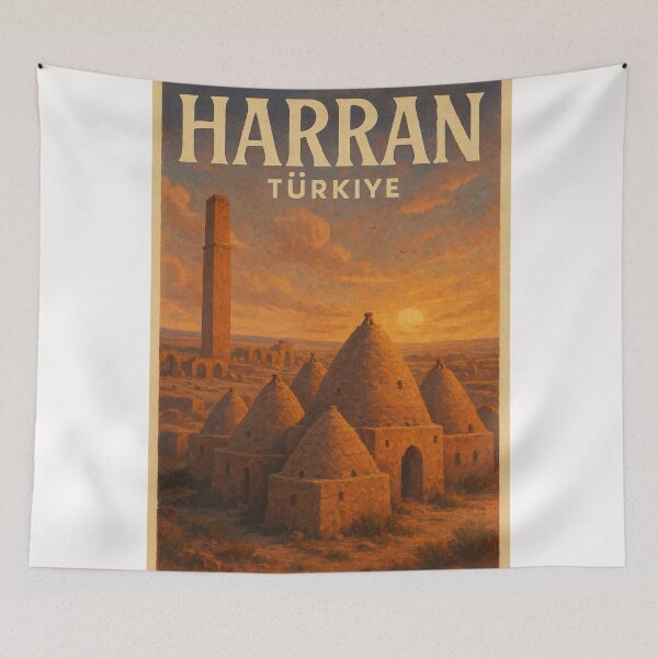 Item preview,  Harran Beehive Homes and Ruins at Dusk, Şanlıurfa, Türkiye designed and sold by Places On Earth.