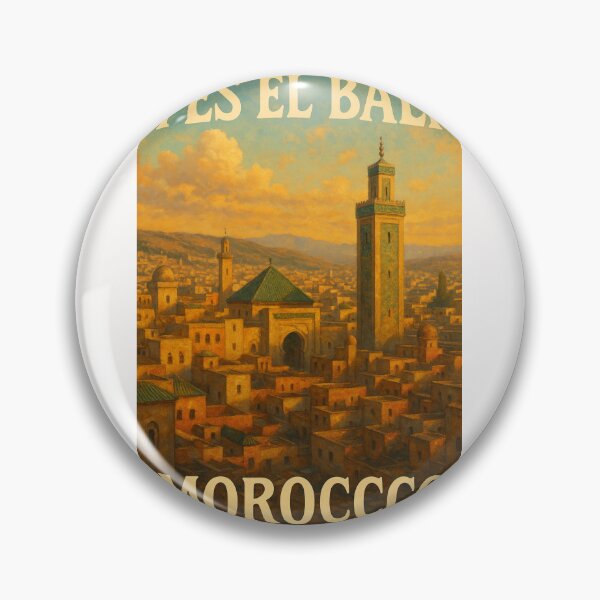Artikelvorschau, Minarette und Medina von Fes el Bali, Region Fès-Meknès, Marokko entworfen und verkauft von Places On Earth.