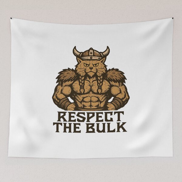 Item preview, Muscle Viking Cat Illustration designed and sold by Pixostick.