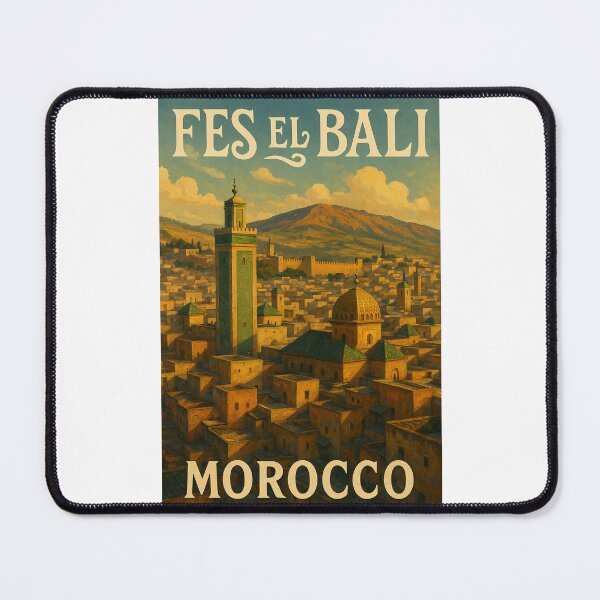 Item preview, Medina of Fes el Bali with Rif Mountains, Fès-Meknès, Morocco designed and sold by Places On Earth.