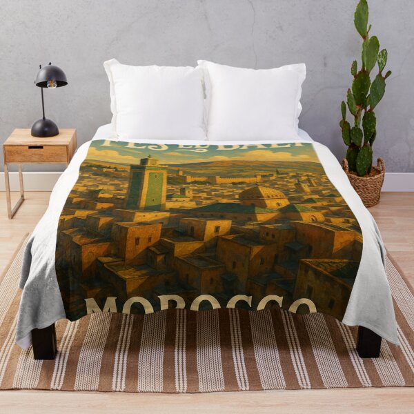 Item preview,  Medina of Fes el Bali with Rif Mountains, Fès-Meknès, Morocco designed and sold by Places On Earth.