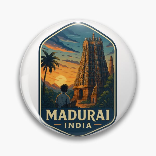 Item preview,  Sunset at Meenakshi Temple Gopuram in Madurai, Tamil Nadu, India designed and sold by Places On Earth.
