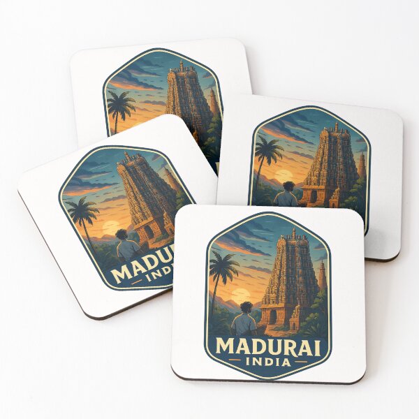 Item preview,  Sunset at Meenakshi Temple Gopuram in Madurai, Tamil Nadu, India designed and sold by Places On Earth.