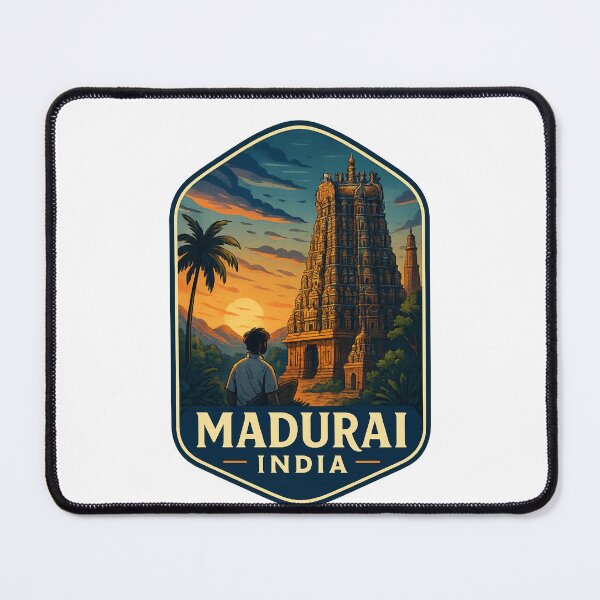 Item preview,  Sunset at Meenakshi Temple Gopuram in Madurai, Tamil Nadu, India designed and sold by Places On Earth.