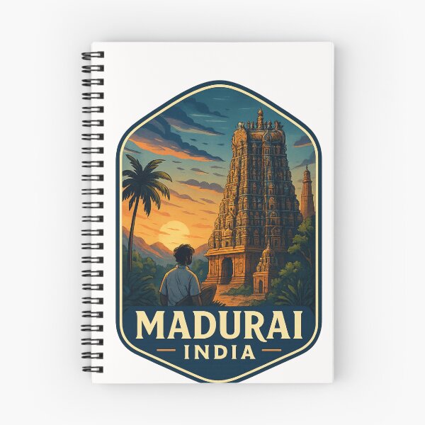 Item preview,  Sunset at Meenakshi Temple Gopuram in Madurai, Tamil Nadu, India designed and sold by Places On Earth.