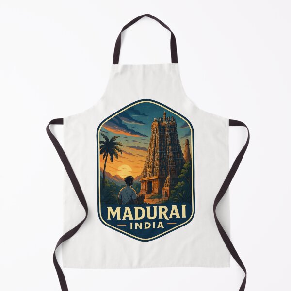 Item preview, Sunset at Meenakshi Temple Gopuram in Madurai, Tamil Nadu, India designed and sold by Places On Earth.