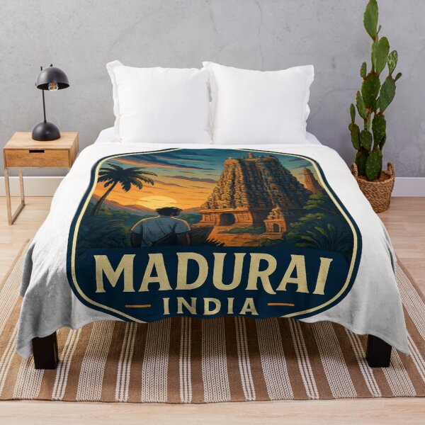 Item preview,  Sunset at Meenakshi Temple Gopuram in Madurai, Tamil Nadu, India designed and sold by Places On Earth.