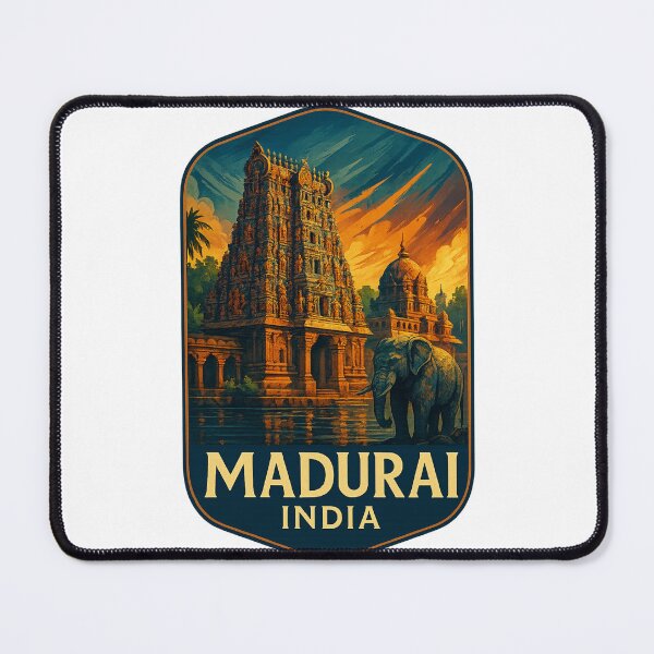 Item preview, Meenakshi Temple and Sacred Elephant, Madurai, Tamil Nadu, India designed and sold by Places On Earth.