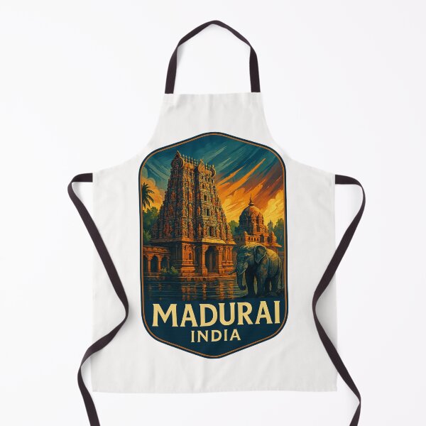 Item preview, Meenakshi Temple and Sacred Elephant, Madurai, Tamil Nadu, India designed and sold by Places On Earth.