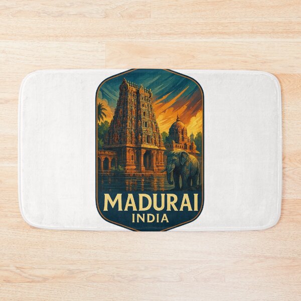 Item preview, Meenakshi Temple and Sacred Elephant, Madurai, Tamil Nadu, India designed and sold by Places On Earth.