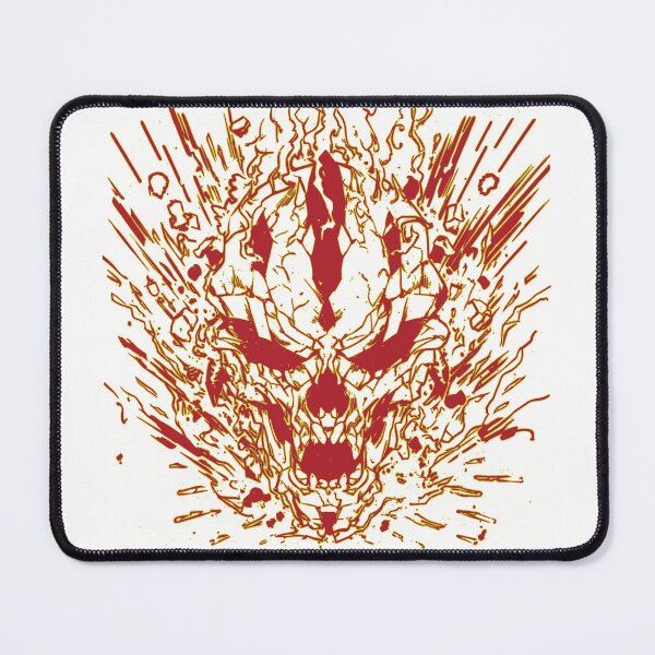 Item preview, Exploding Red Skull with Yellow Outline designed and sold by Artsy Sharky.